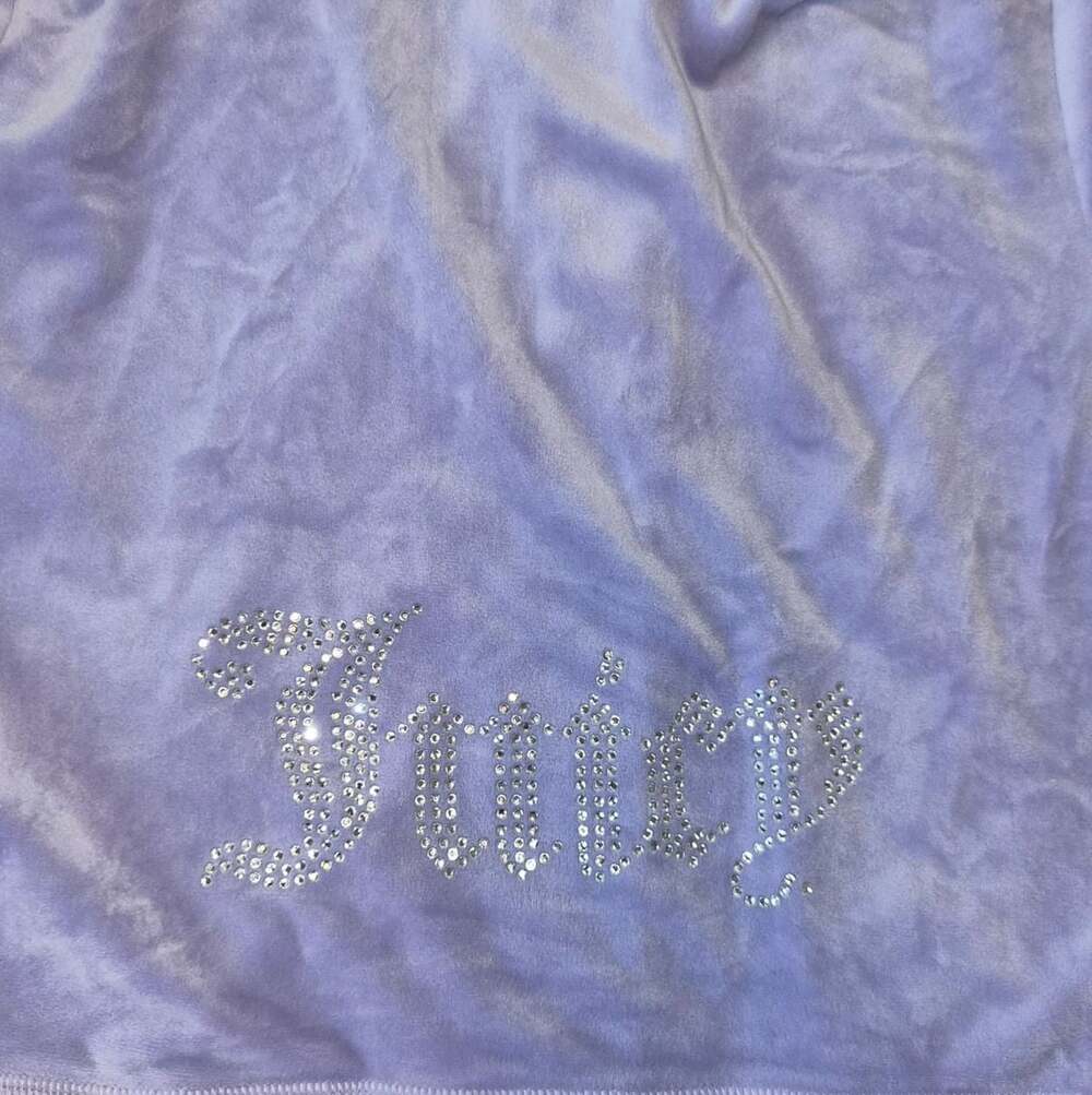 NWT Vintage Juicy Couture Purple Velour Rhinestone Logo Zip-Up Hoodie - Picture 3 of 5